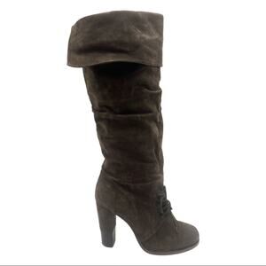 BRONX Charley Nubuck Leather Knee High Boots Knee-high lace-up soft size  8